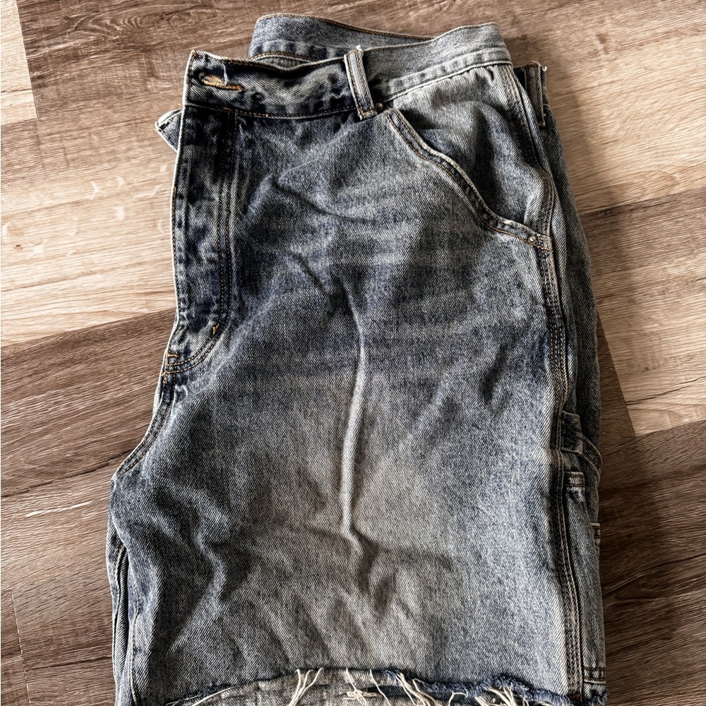 MNML Faded Blue Jean Shorts